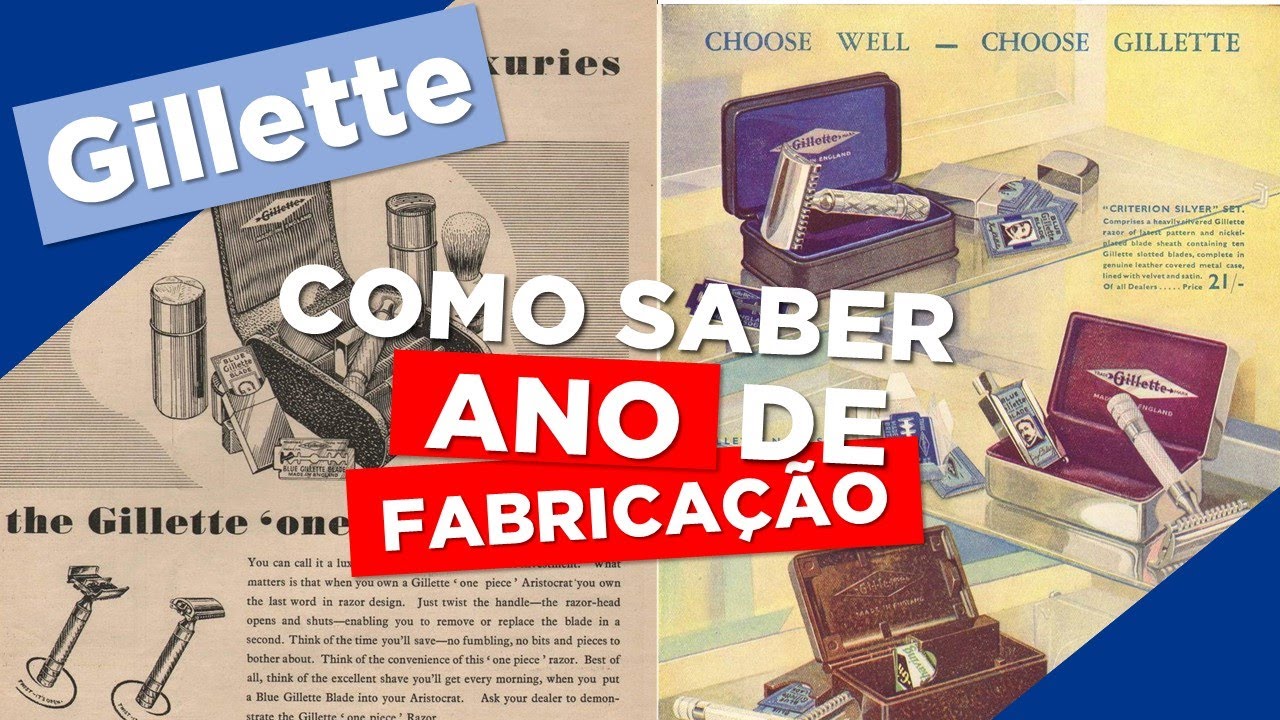 💈Gillette tem ano de produção e modelo? Onde comprar Gillettes vintage? VENDA NO INSTAGRAM