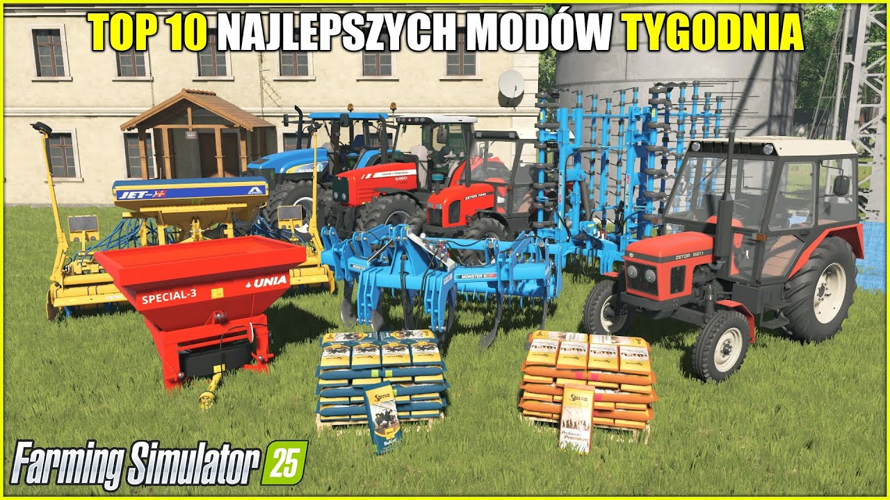 TOP 10 NAJLEPSZYCH POLSKICH MODÓW ⭐ FS 25  *Mega Paczka Zetorów, Unia Special 3, Maszyny Namyslo*