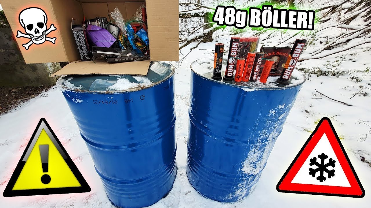 Wie viele große BÖLLER ÜBERLEBT ein ÖLFASS ⚠️? - Experiment bis zum bitteren ENDE! (reupload)