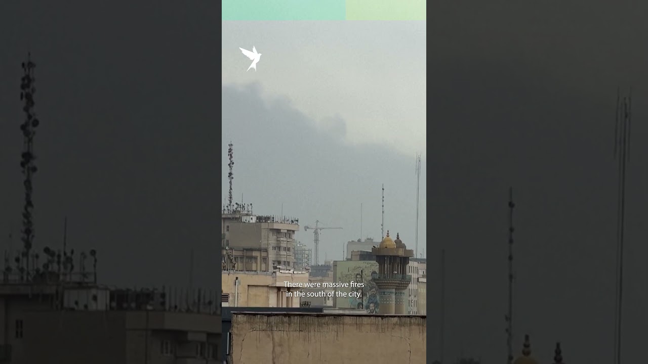 Black Oil Rain Falls Over Tehran as Toxic Smoke Covers the City