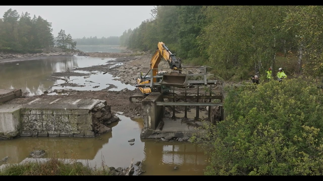 Film Rivning Arbogadammen,  råmaterialpresent