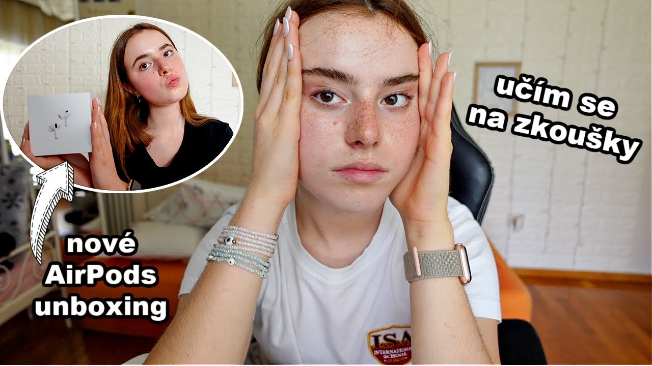 Jak to vypadá když máme v ŘECKU ve škole zkoušky a koupila jsem si nové AirPody