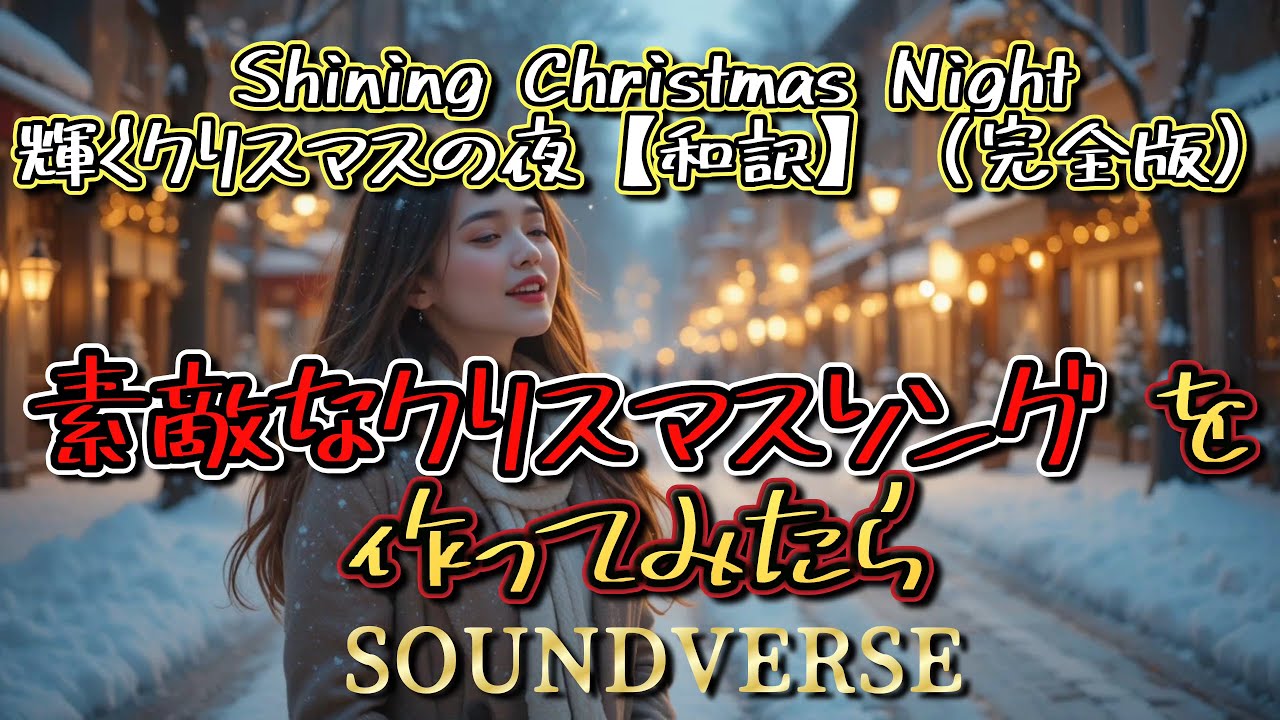 ▶ 素敵なクリスマスソング 2026！◢ Shining Christmas Night：輝くクリスマスの夜【和訳】（完全版）(pop) すべての人に平和と愛を！ひとつの世界に、この夜を！