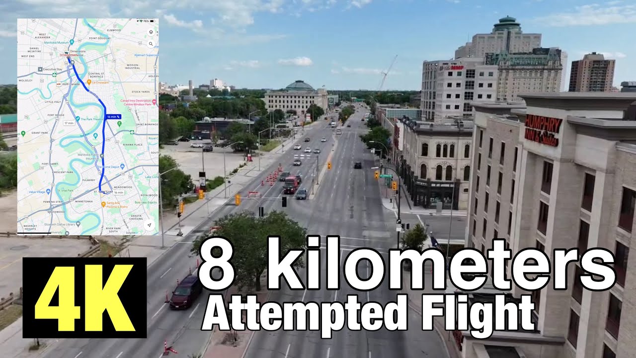 From Downtown Winnipeg to St Vital Mall | 4K Drone Shots | July 14 2024