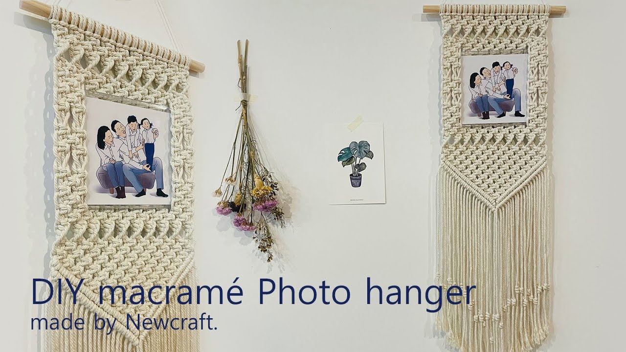 macramé wall hanging Photo hanger 마크라메 사진걸이 액자걸이