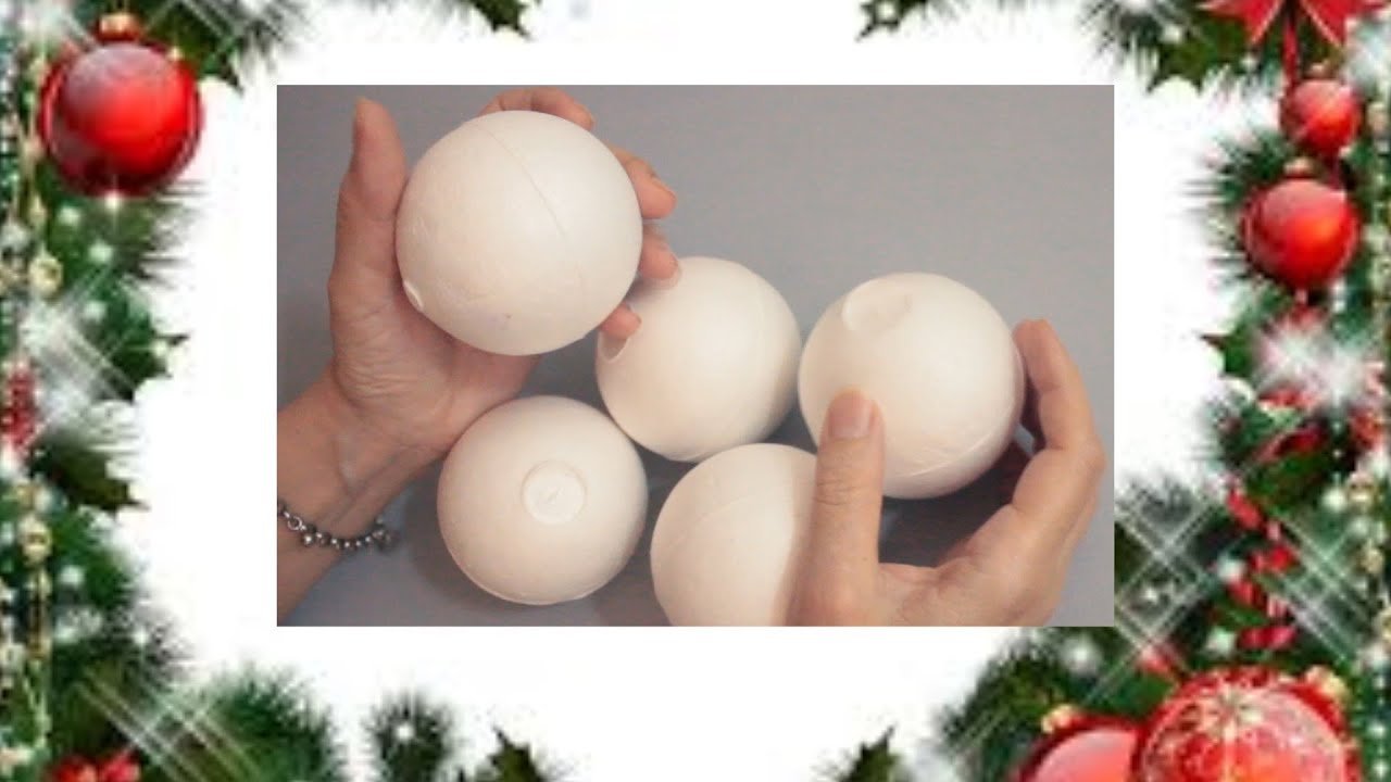 DIY - Christmas Ornaments with Polystyrene Balls - Christmas 2020 - Easy Christmas Crafts