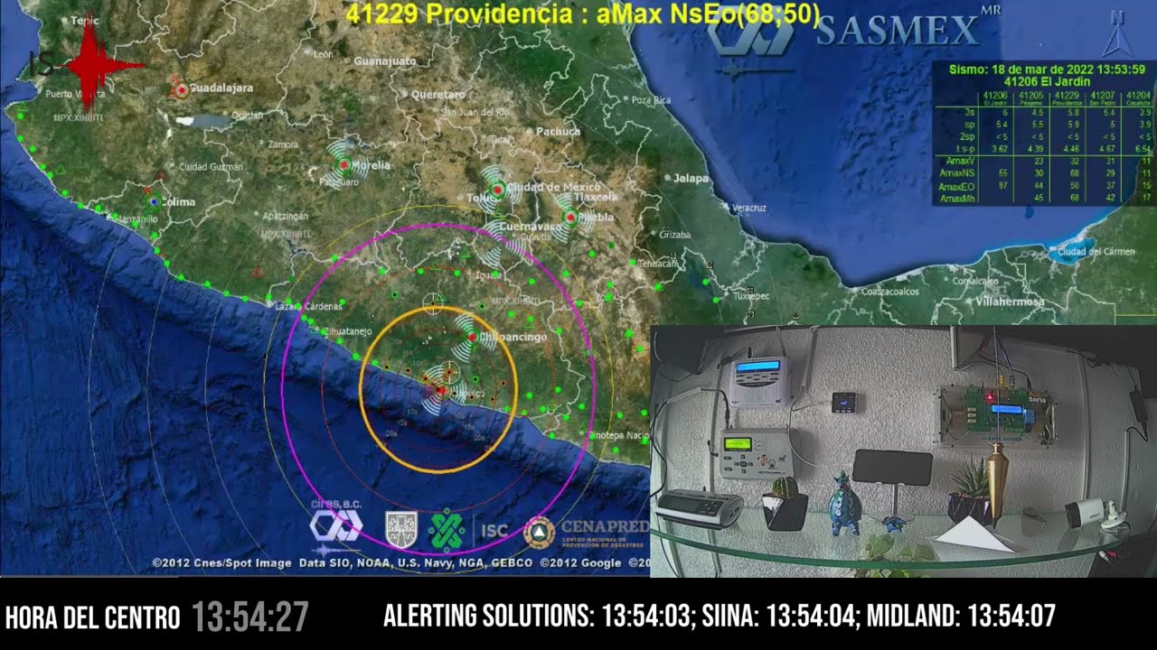 InfoSismosMx - Activación de receptores EAS-SAME por Alerta Sísmica del 18 de marzo de 2022