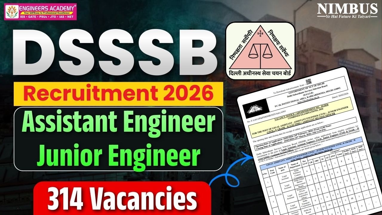 DSSSB Recruitment 2026 | Assistant Engineer & Junior Engineer Vacancy Out | Apply Now