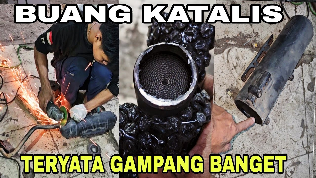 BUKA AIB BENGKEL KNALPOT TERNYATA BEGINI RAHASIA BUANG KATALIS KNALPOT VARIO DAN GANTI LEHER STENLIS
