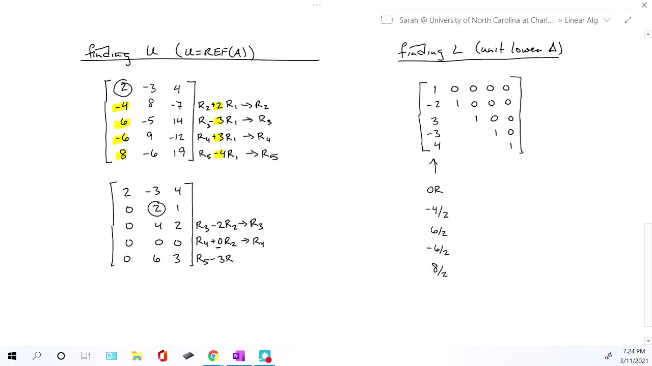 Sect 2.8: LU factorization, supplementary example 2