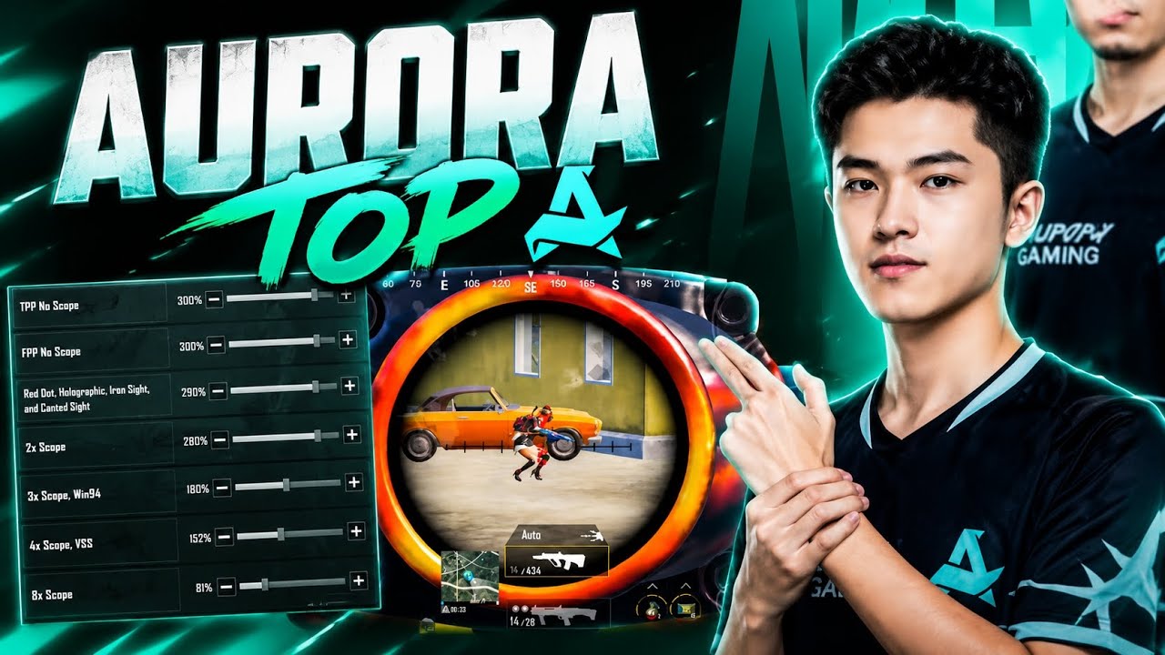 AURORA TOP 🤯 New Update sensitivity Settings Revealed 🎯 Best Zero Recoil Sensitivity Code+Control 