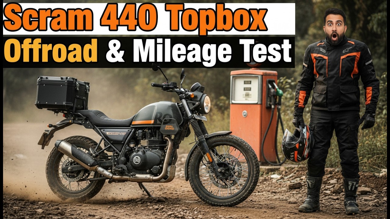 Topbox Setup Offroad & Mileage Test | Scram 440 