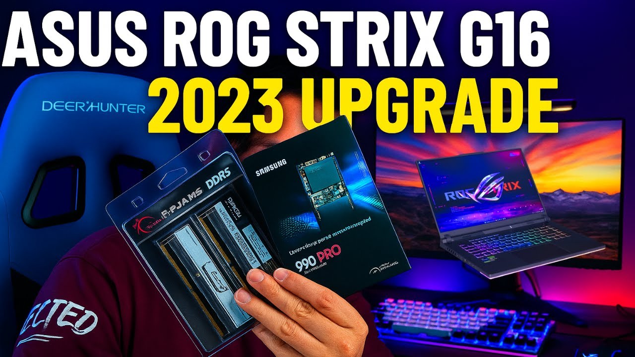 🚀 ASUS ROG Strix G16 UPGRADE! | G.SKILL 32GB RAM + Samsung 990 Pro 2TB SSD | Before & After Test 🔥