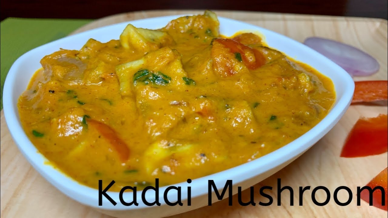 Kadai Mushroom | Kadhai Mushroom recipe | Chapati and Roti side-dish