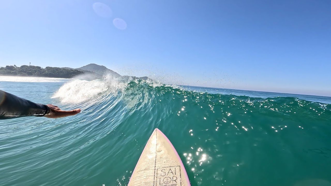 DIA DE SURF NO MAR LISO E PERFEITO | Surf Pov