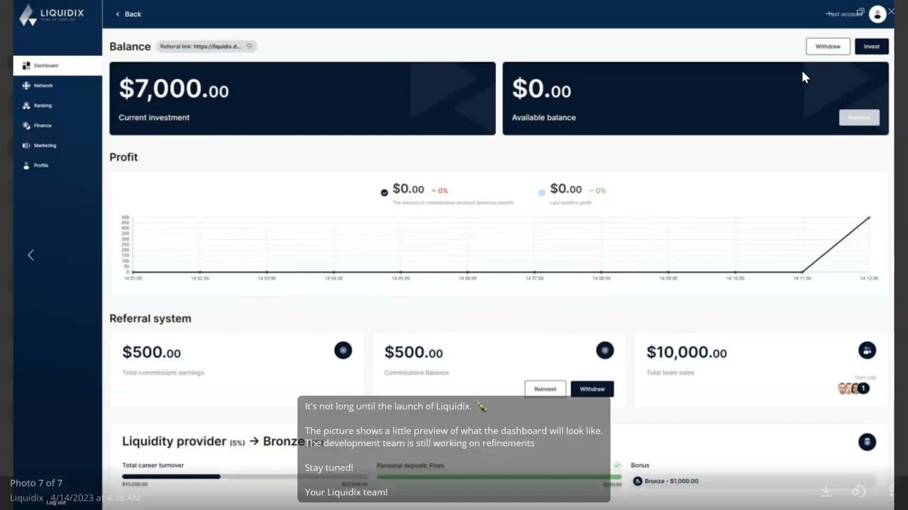 Liquidix - Super Early For This Platform! Earn Up To 7.5% Per Month!
