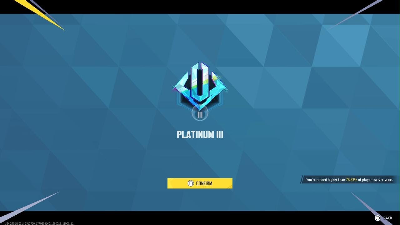 Plat III rank up, again?