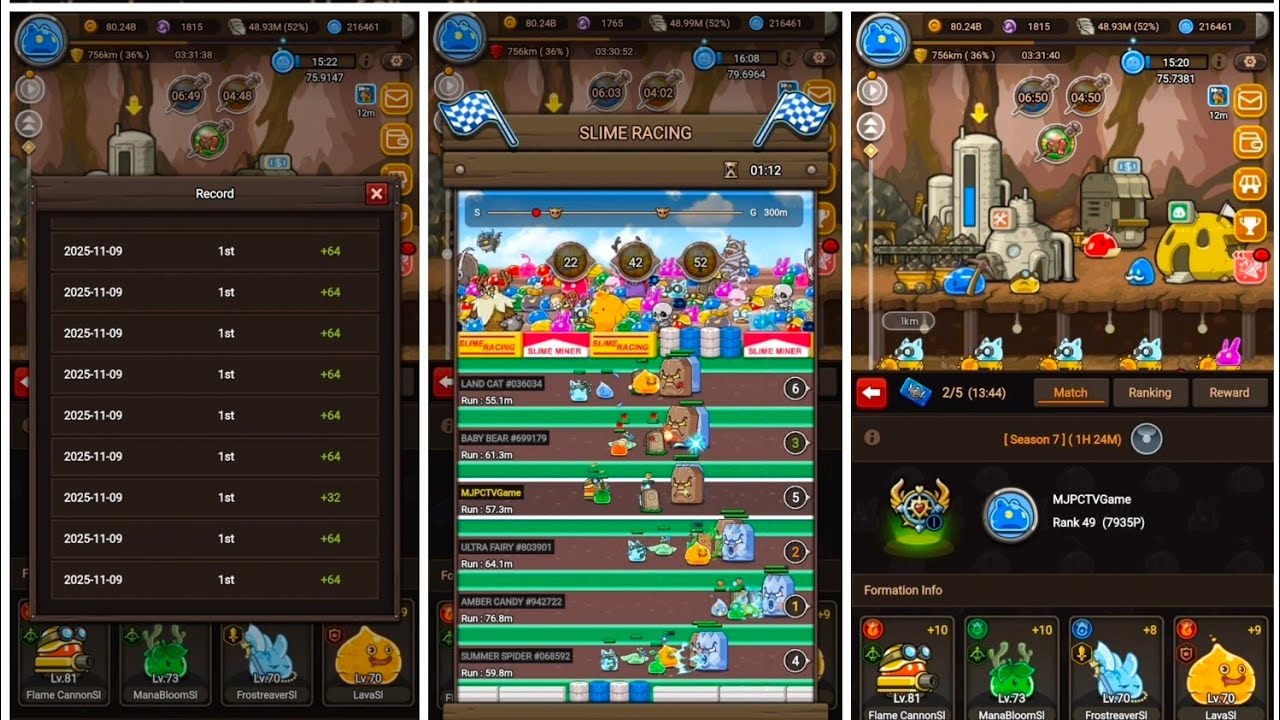 Slime Miner My Best Mercenary & Skills For Slime Racing For Tier Legend 2