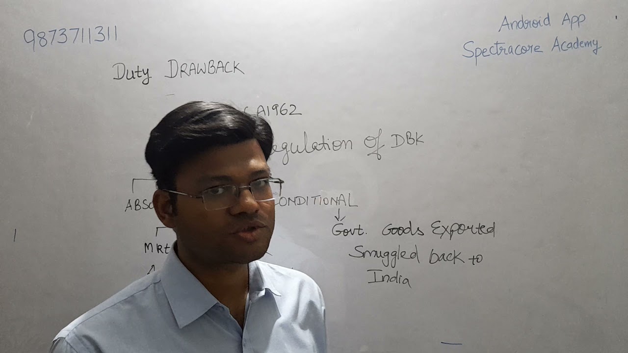 Duty Drawback Prohibition and Regulation