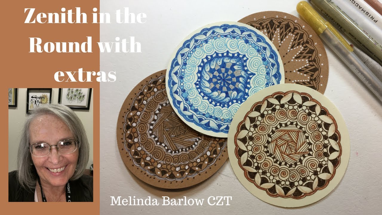 Zenith in the Round with a few extras Tangle Lesson #269