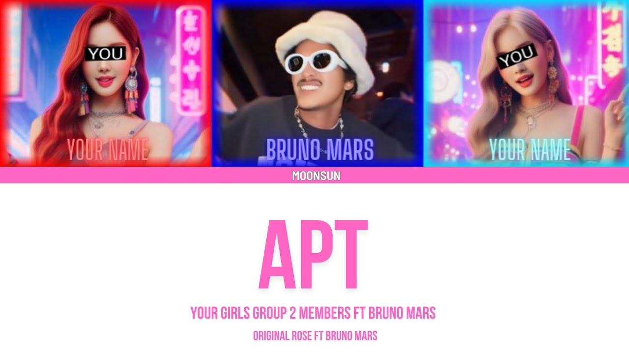 APT - your girl group 2 members ft Bruno Mars (ROSE) color coded lyrics