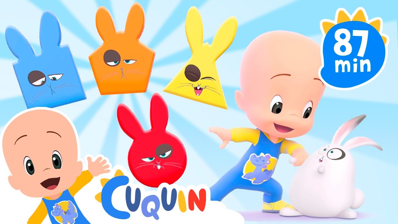 Cubos de colores: aprende las formas con Cuquín y más 🐇🥚 Caricaturas y dibujos animados para bebés