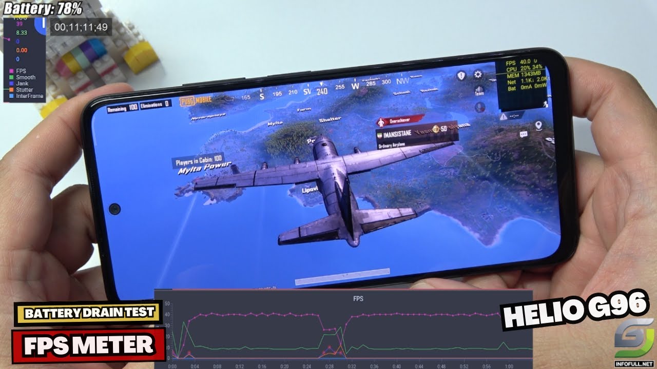 Xiaomi Redmi Note 12s test game PUBG Mobile | Battery, Gaming test, FPS Meter
