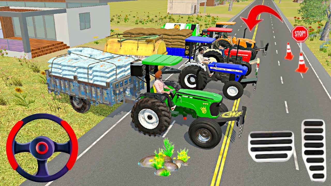 Jonh deere Trolley New Holland Tankey Swaraj tolley Kubota#gamingvideos 