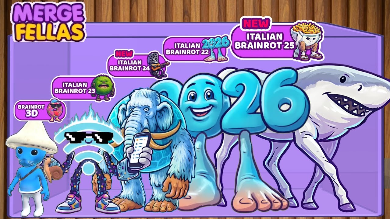 MERGE FELLAS 🧠 Italian Brainrot 22 ,New ITALIAN Brainrot 25 , 24 23 And BRAINROT 3D