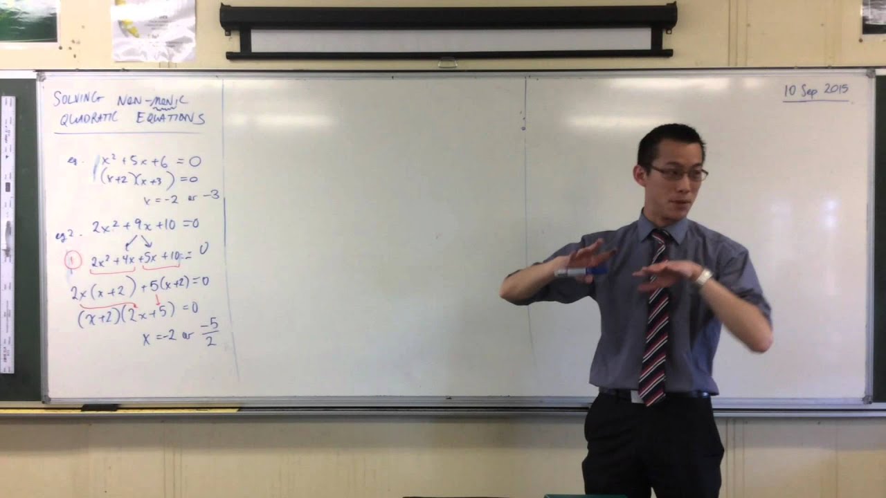 Solving Non-Monic Quadratic Equations (Basic Examples)