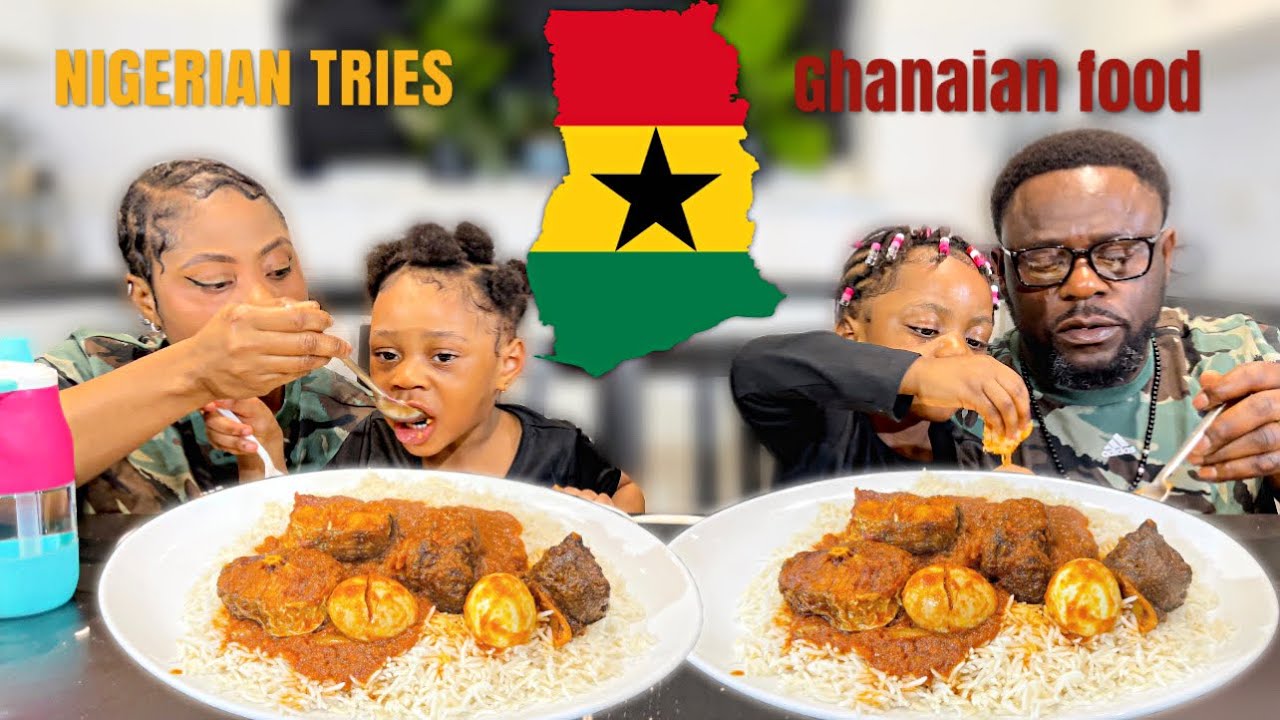 NIGERIAN FAMILY TRIES GHANA 🇬🇭 WAAKYE STEW FOR THE FIRST TIME