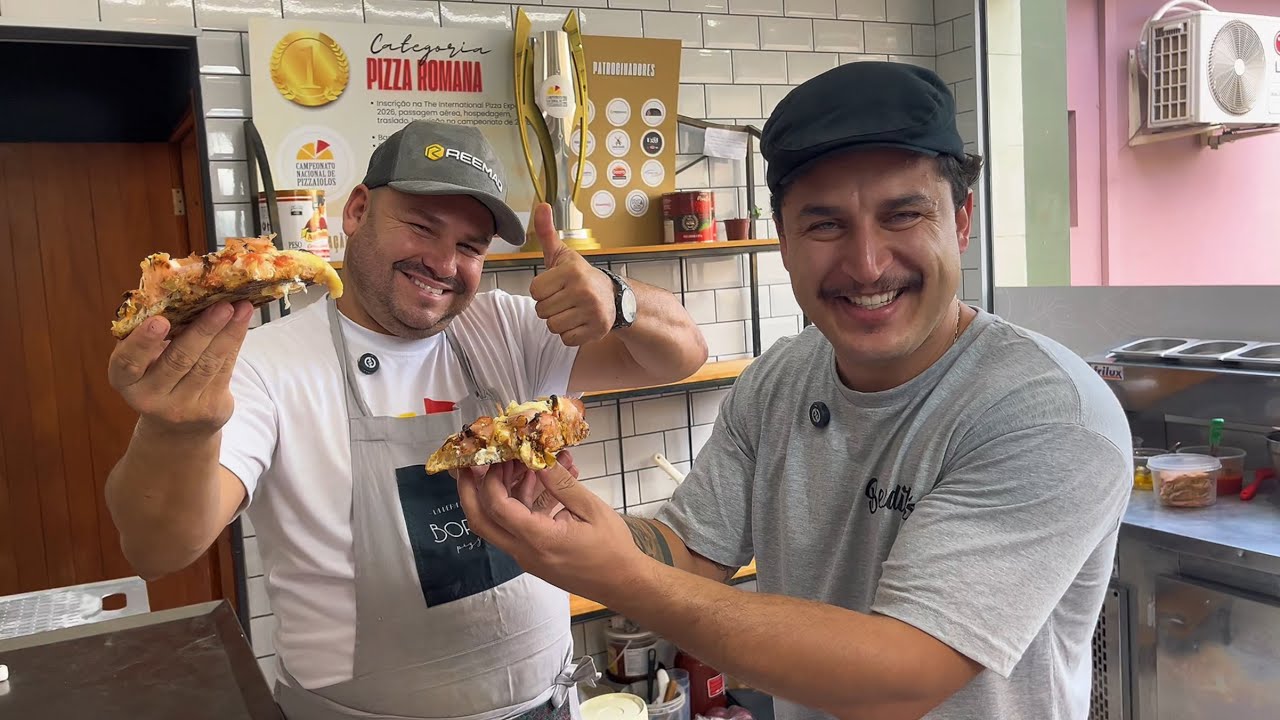COMEÇOU COMO GARÇOM E AGORA GANHOU COMO MELHOR PIZZA ROMANA DO BRASIL 😱🍕