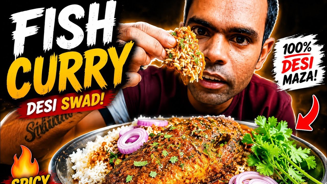 Trying Indian food Asmr || fish curry🍛🐬|| fish curry eating || eating Challenge #foodvlogger #eating