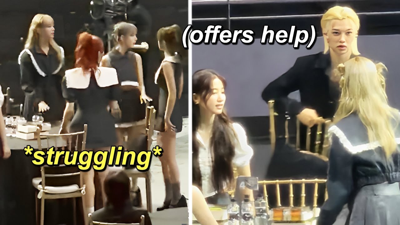LE SSERAFIM's cute interaction with FELIX (Stray Kids) during AAA 2023