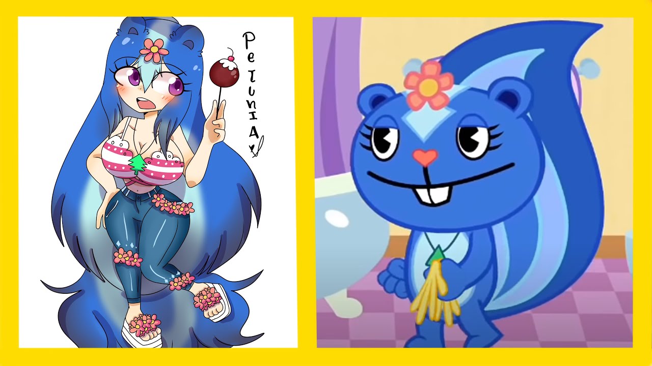 Happy Tree Friends VERSION HUMAN 😲 HTF CHARACTERS IN HUMAN VERSION #HTF #FLIPPY #ART