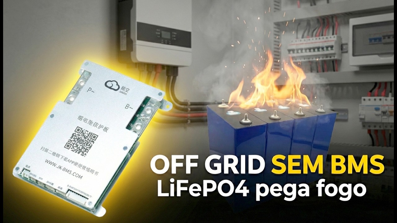 Bateria LiFePO4 Pegou Fogo! O Perigo de Não Usar BMS no Off Grid