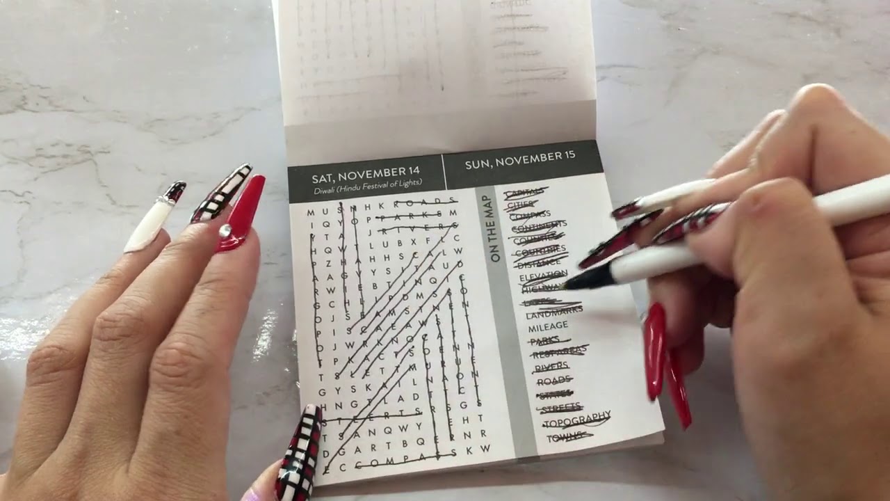 ASMR- Word find Puzzles-No talking