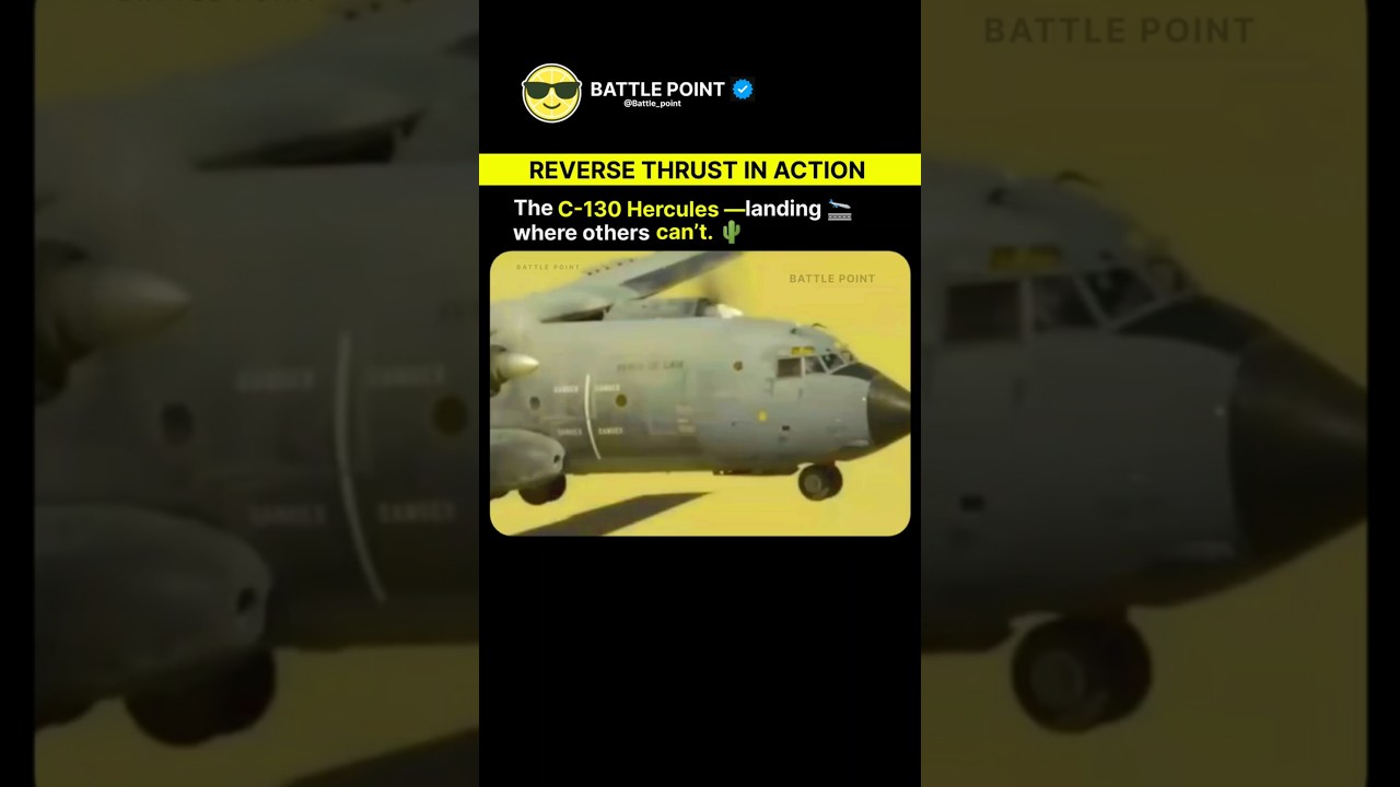 C-130 Hercules Desert Landing | Reverse Thrust in Action | US Air Force STOL Aircraft