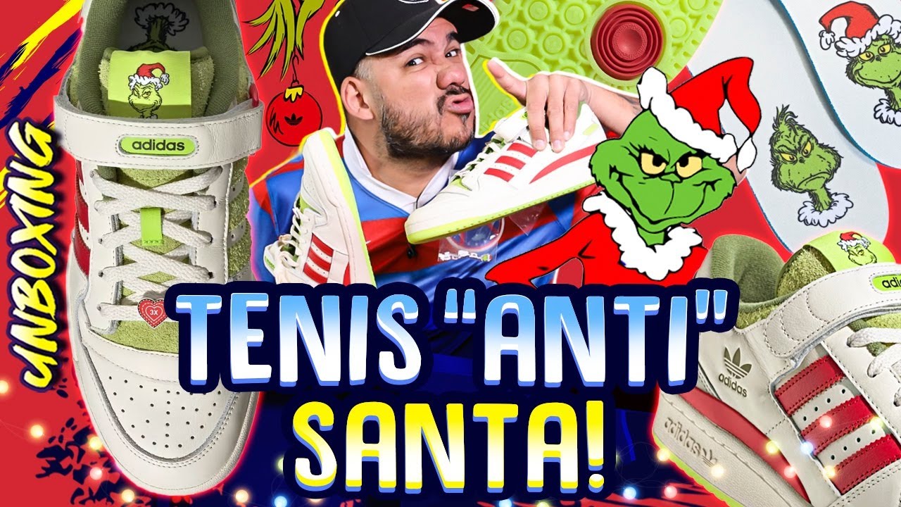 EL GRINCH tiene unos nuevos sneakers ADIDAS inspirados en la época navideña #Unboxing