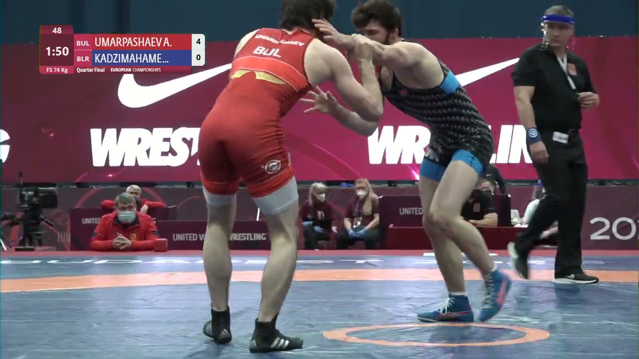 1/4 FS - 74 kg: A. UMARPASHAEV (BUL) v. M. KADZIMAHAMED (BLR)
