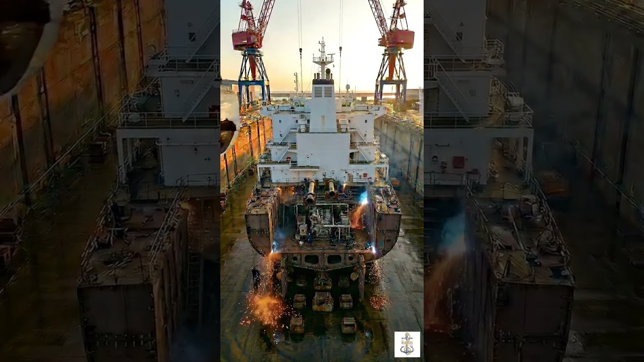 Insane Oil Tanker Ship Building Process 🚢 | How Giant Tankers Are Made! #shorts