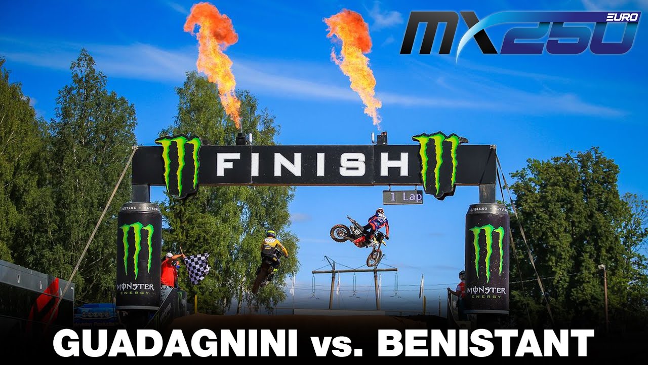Guadagnini vs. Benistant - EMX250 Race 2 - Round of Latvia 2020 #motocross