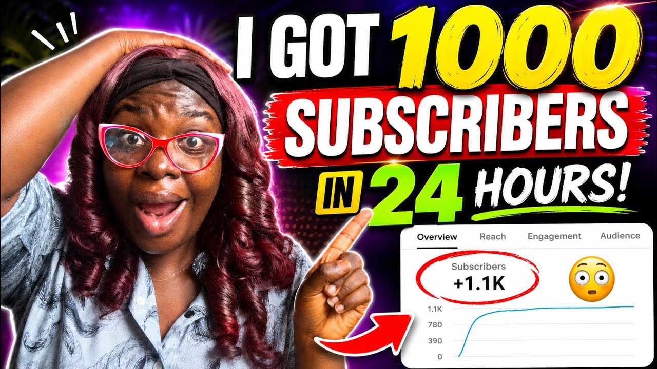Как получить 1000 подписчиков на YouTube за 24 часа (стратегия 2026 года, которая работает БЫСТРО)