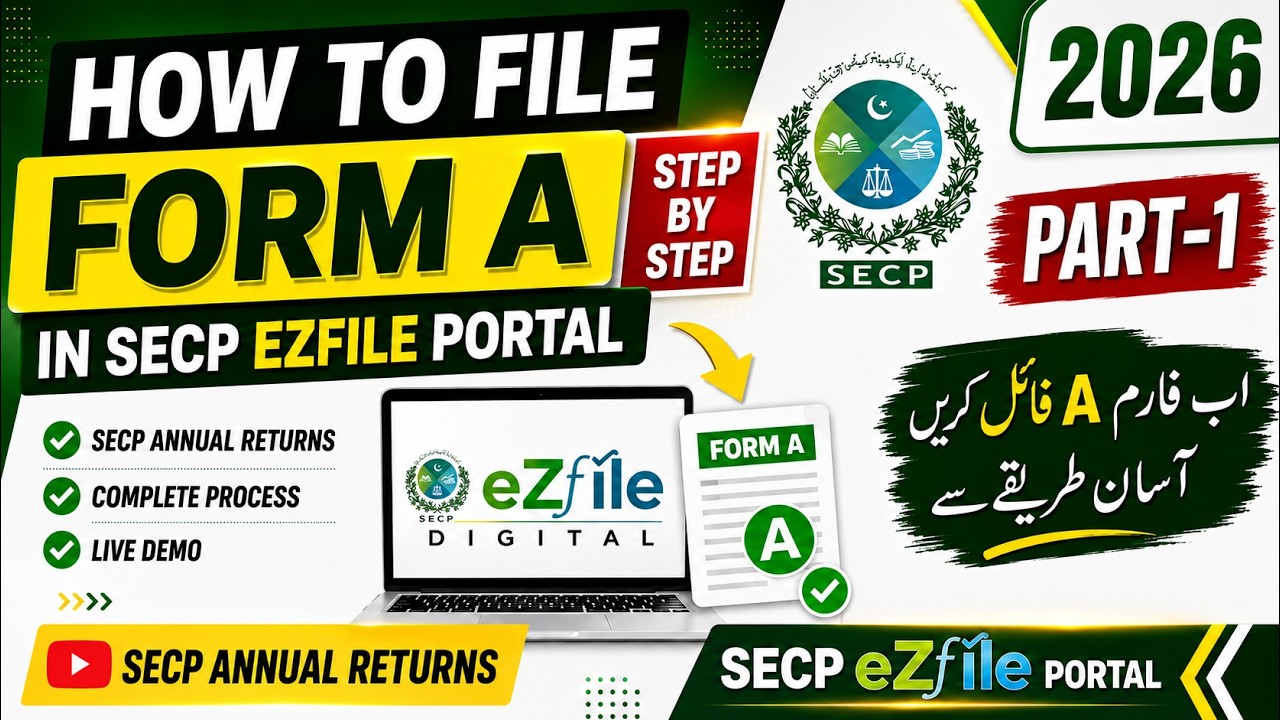 How to File Form A in SECP eZfile (Part-1) I SECP Annual Return I How to File SECP Annual Return