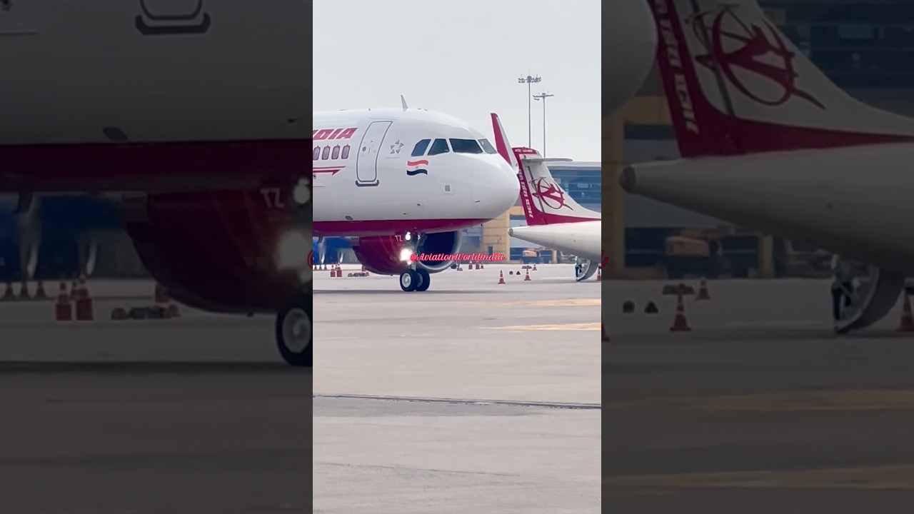 Airbus320neo taxing of Airindia #trending #aviation #reels #automobile #planespotting #airplane