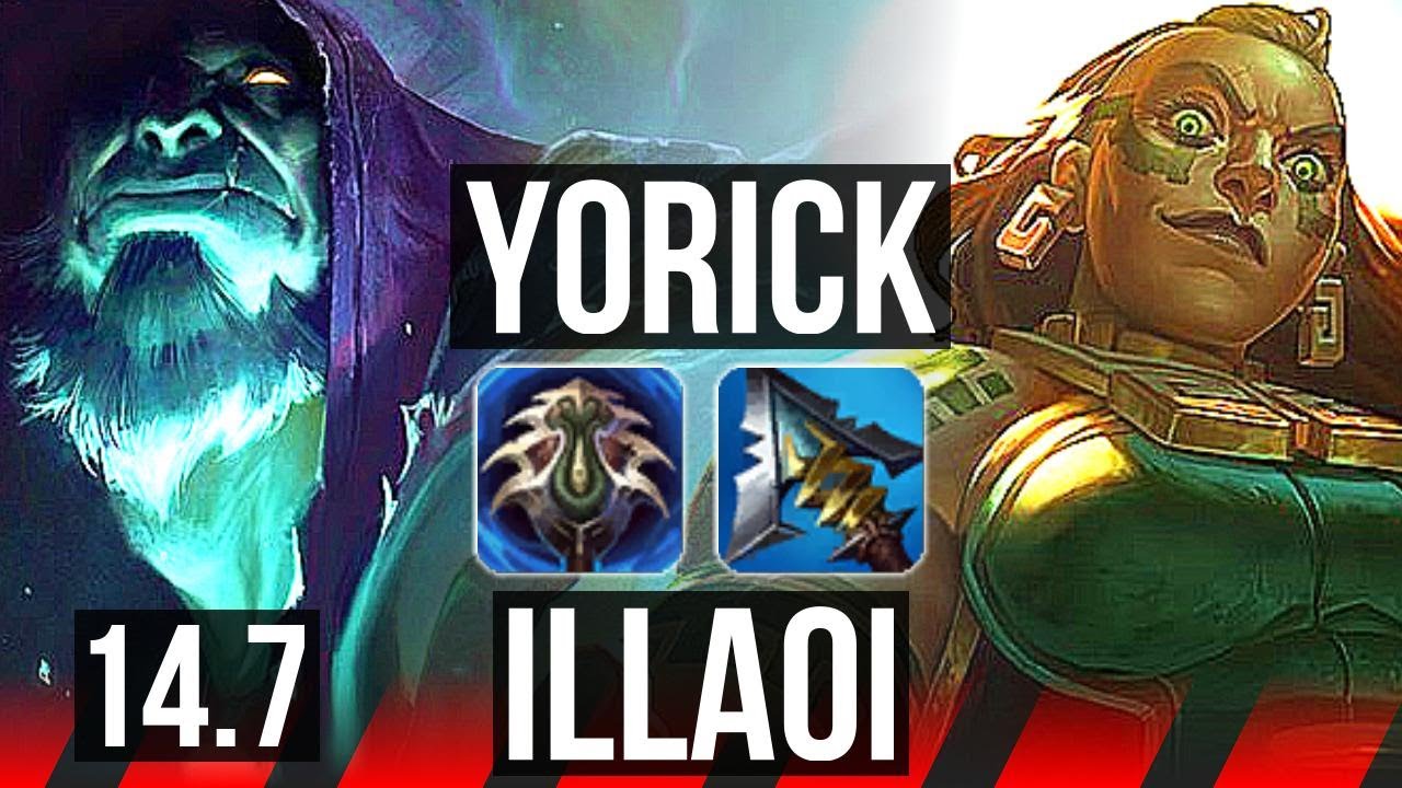 YORICK vs ILLAOI (TOP) | 8 solo kills, 11/1/2, 1500+ games, Legendary | BR Master | 14.7