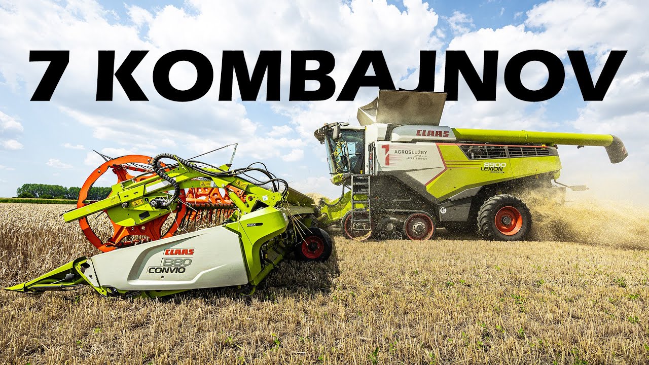 Žatva 2025 - 7x kombajnov, Exatech