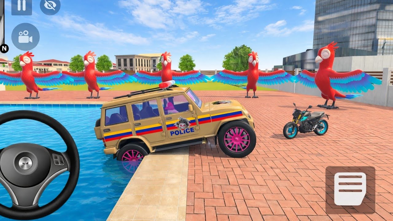 Modified Car Game: Franklin invited In birds🦅 And💥 police car drives A Police SUV 🎯