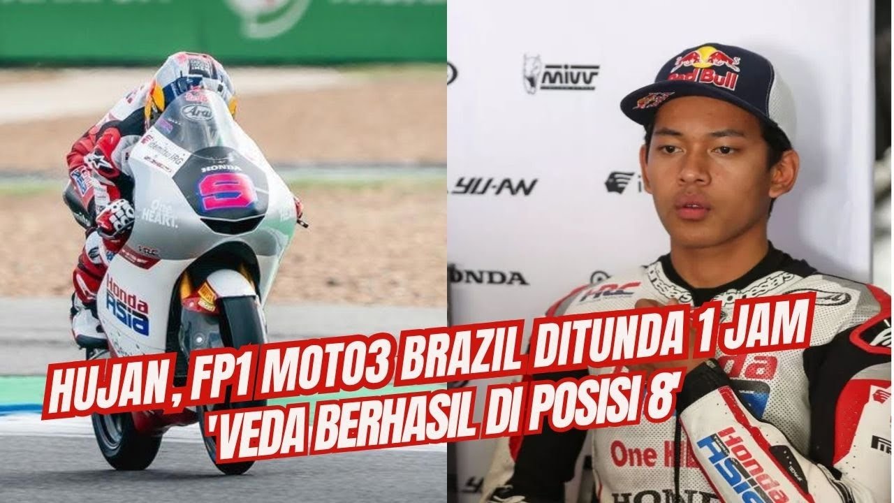 Hasil FP1 Moto3 Brazil, Ditunda 1 Jam Karena Hujan Veda Amankan Posisi 8