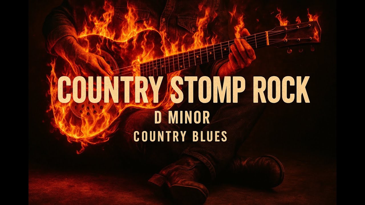 Country Stomp Rock – Gritty Country Blues Backing Track in D Minor | Slide Guitar Jam